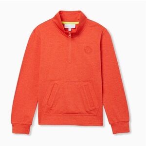 Rockets of Awesome The Relay Zip Popover Orange Sweatshirt Boys Size 14 NWOT